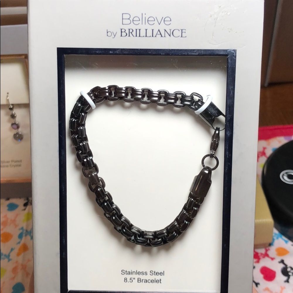 Believe by Brilliance men’s 8 1/2” bracelet